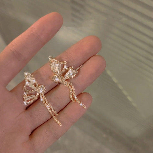 Butterfly Drop Earrings - Sally