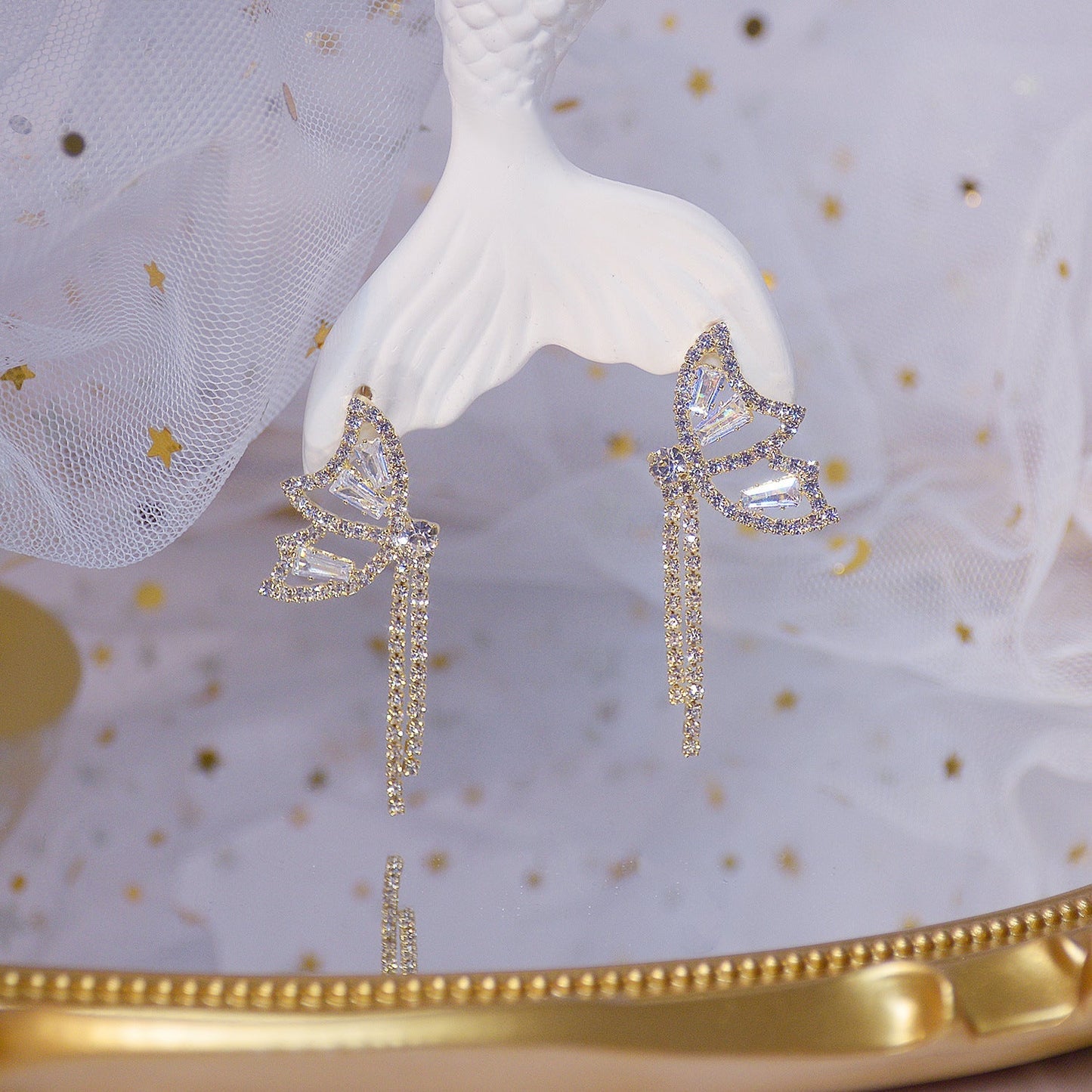 Butterfly Drop Earrings - Sally