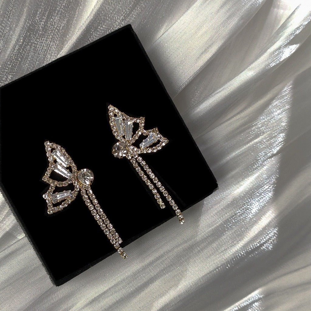 Butterfly Drop Earrings - Sally