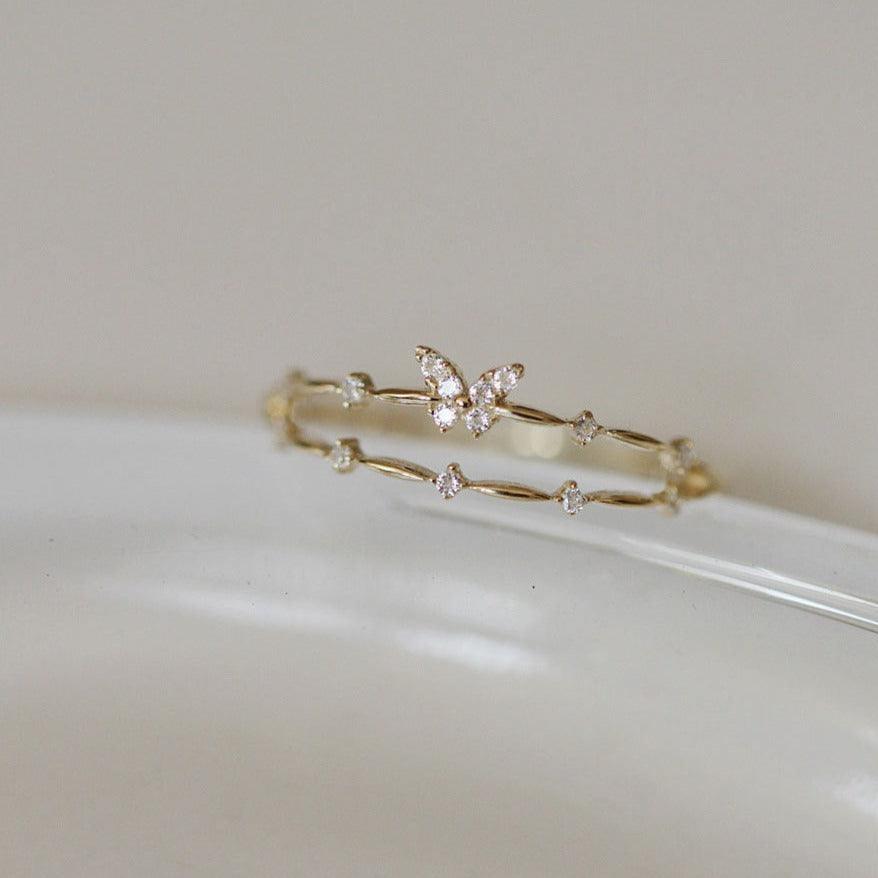 Dainty Butterfly Ring