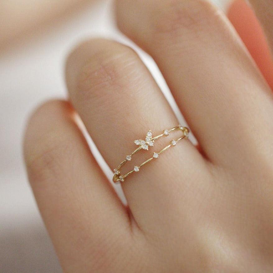 Dainty Butterfly Ring