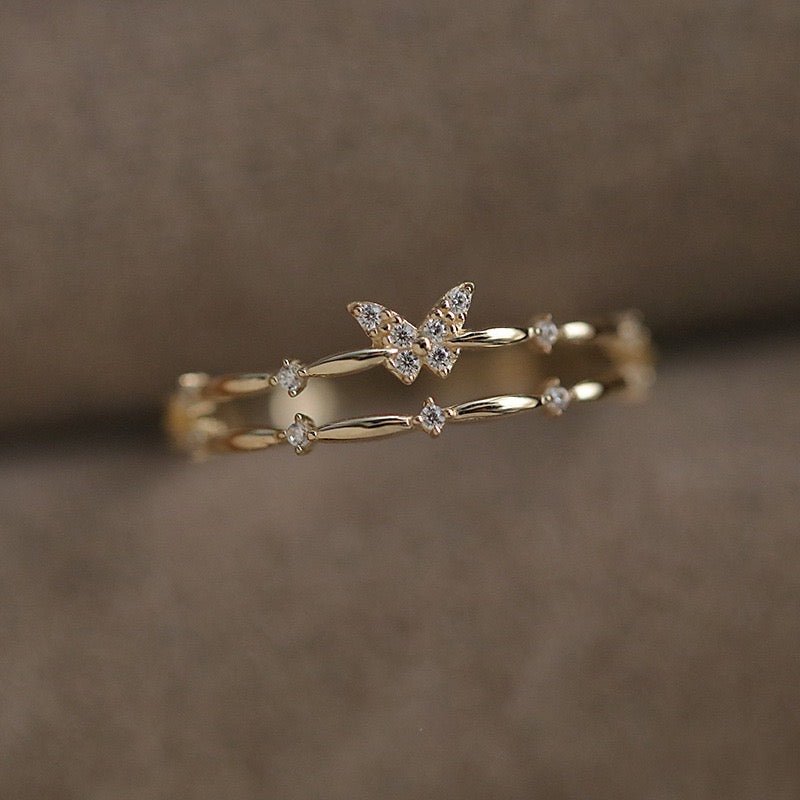 Dainty Butterfly Ring