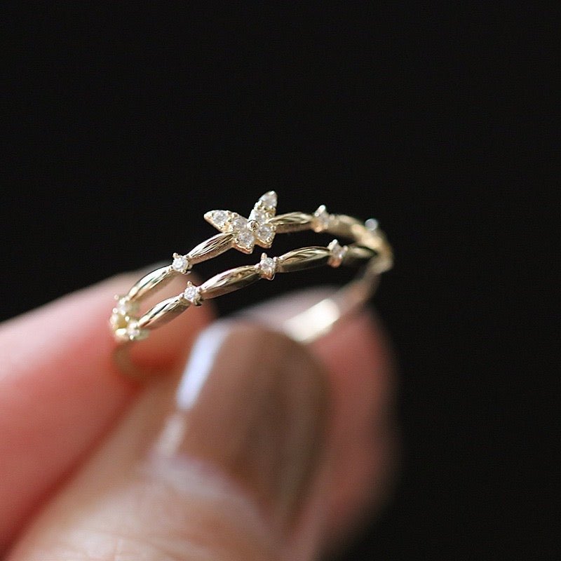 Dainty Butterfly Ring