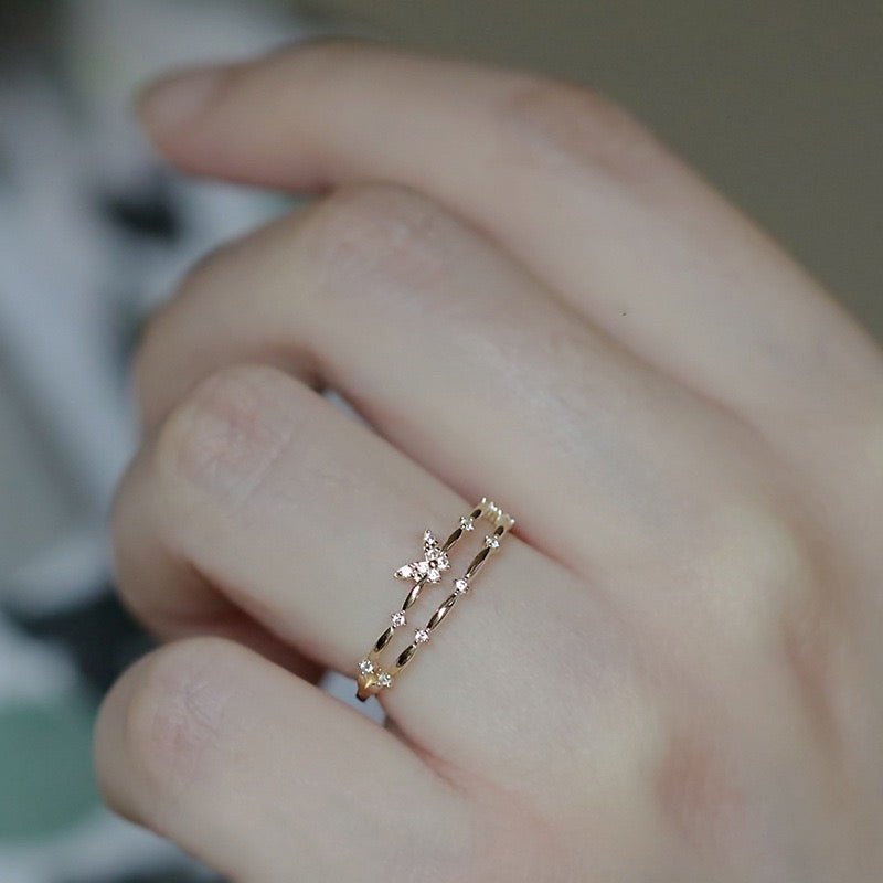 Dainty Butterfly Ring