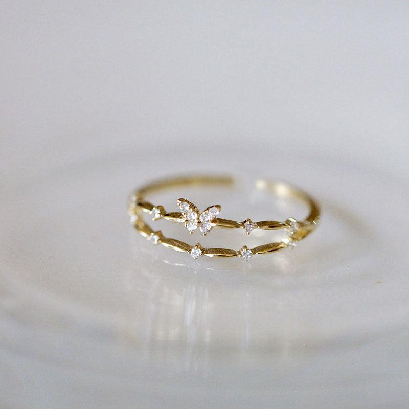 Dainty Butterfly Ring