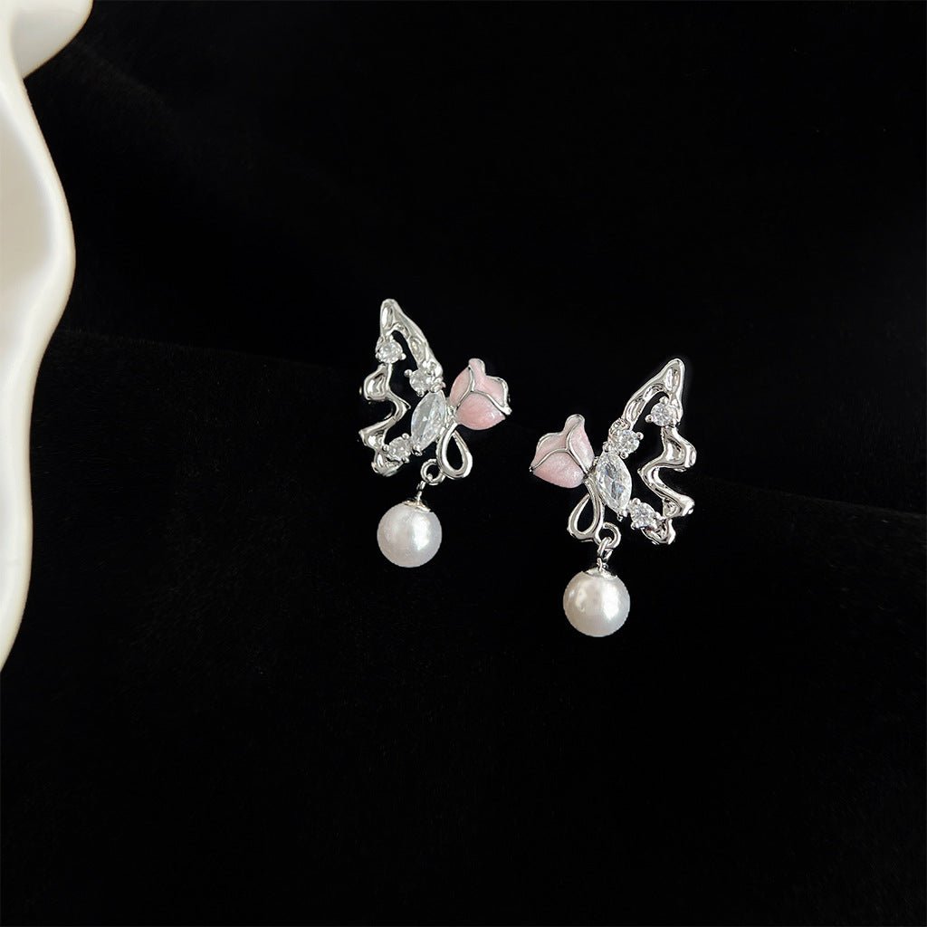 Butterfly Rose Earrings