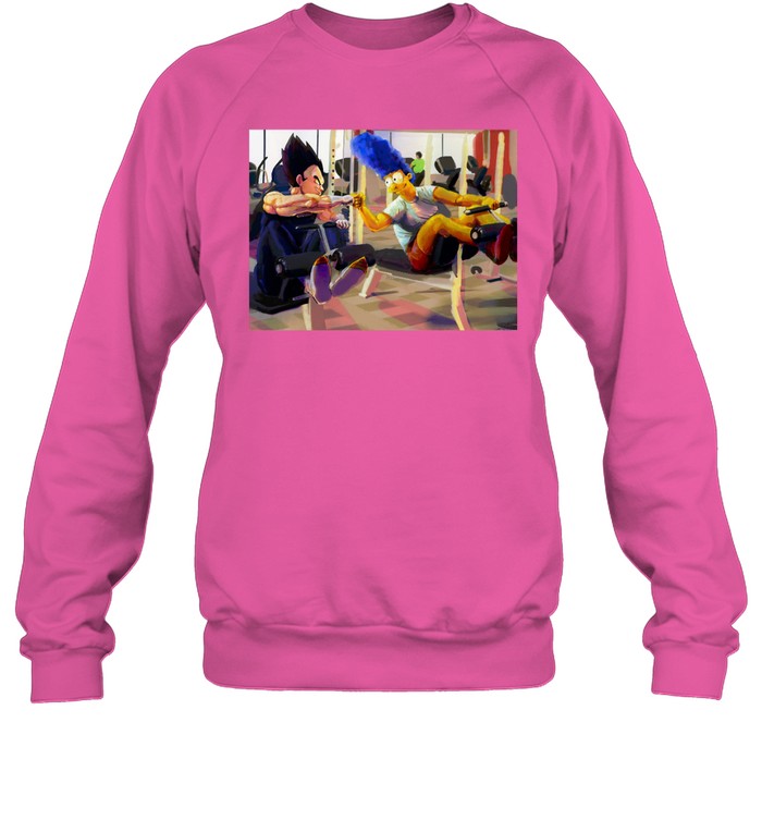 Vegeta And Marge Work Out Hoodie