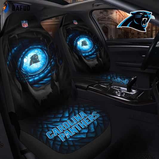Carolina Panthers Logo Nfl Car Seat Covers For Fan Gifts - Bafud