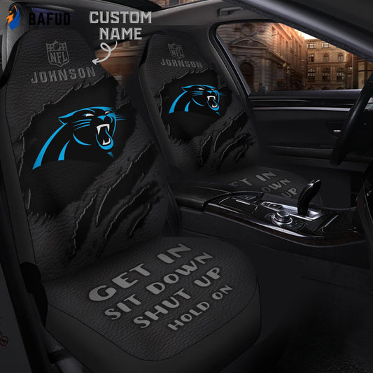 Carolina Panthers Nfl Get In Sit Down Shut Up And Hold On Car Seat Covers For Fan Gifts - Bafud