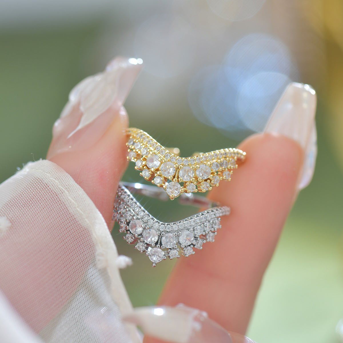 Celestia Tiara Ring in Silver