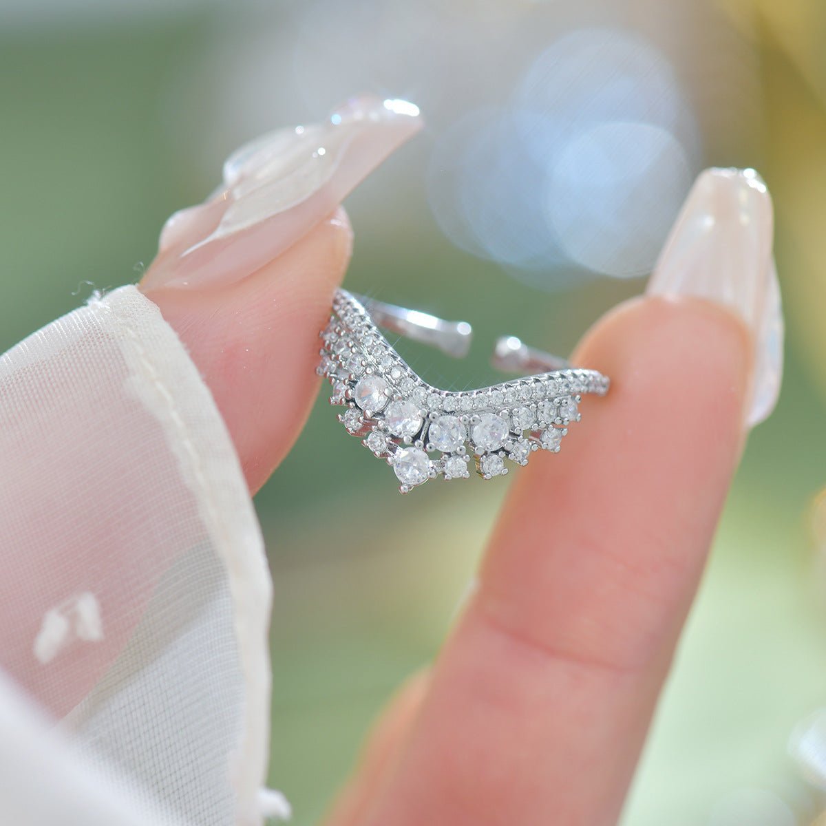 Celestia Tiara Ring in Silver