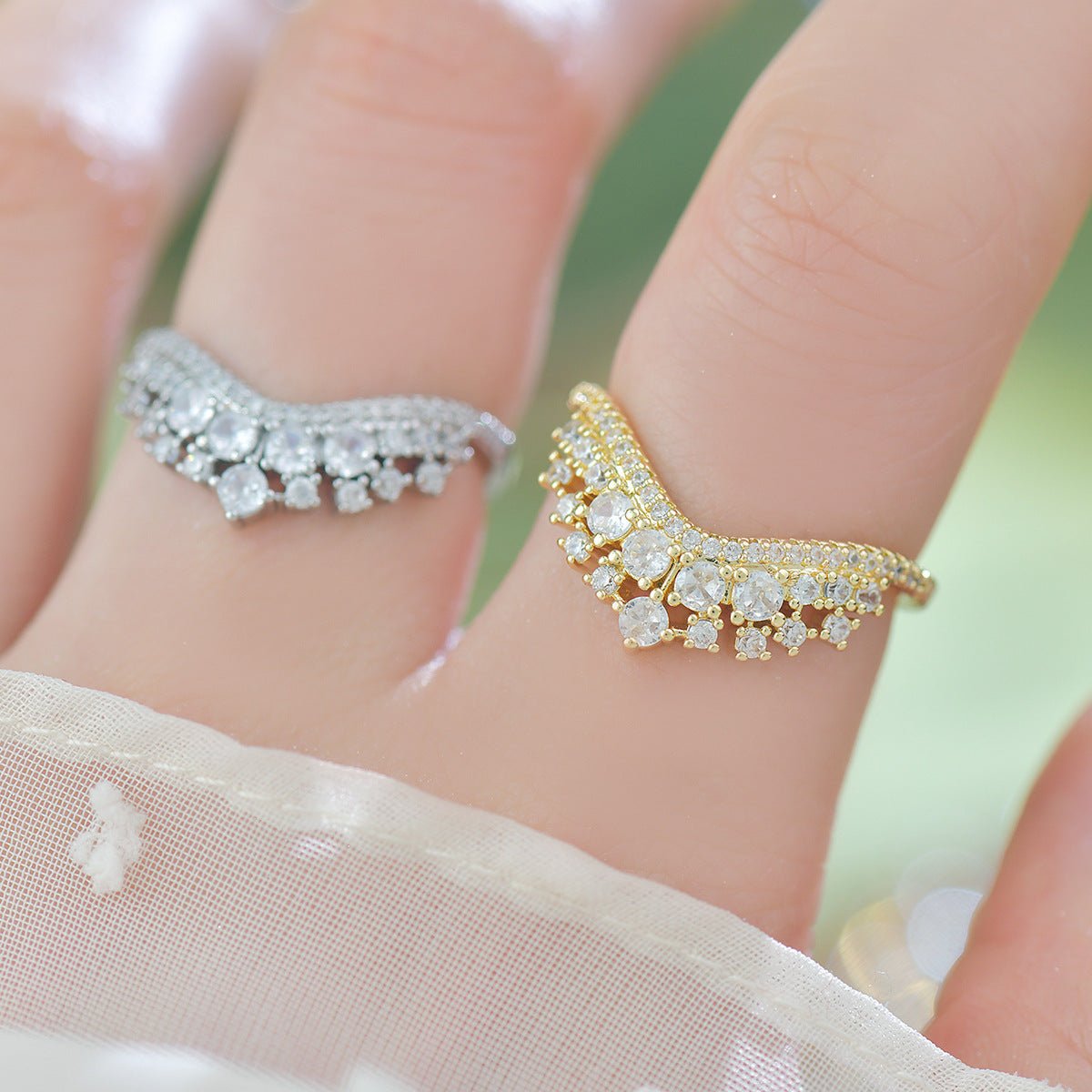 Celestia Tiara Ring in Silver