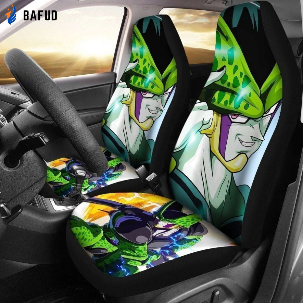 Cell Face Dragon Ball Anime Car Seat Covers For Fan Gifts NH08 - Bafud