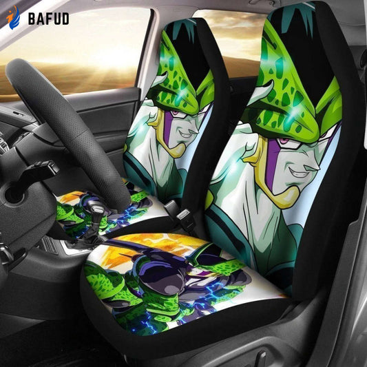 Cell Face Dragon Ball Anime Car Seat Covers For Fan Gifts NH08 - Bafud