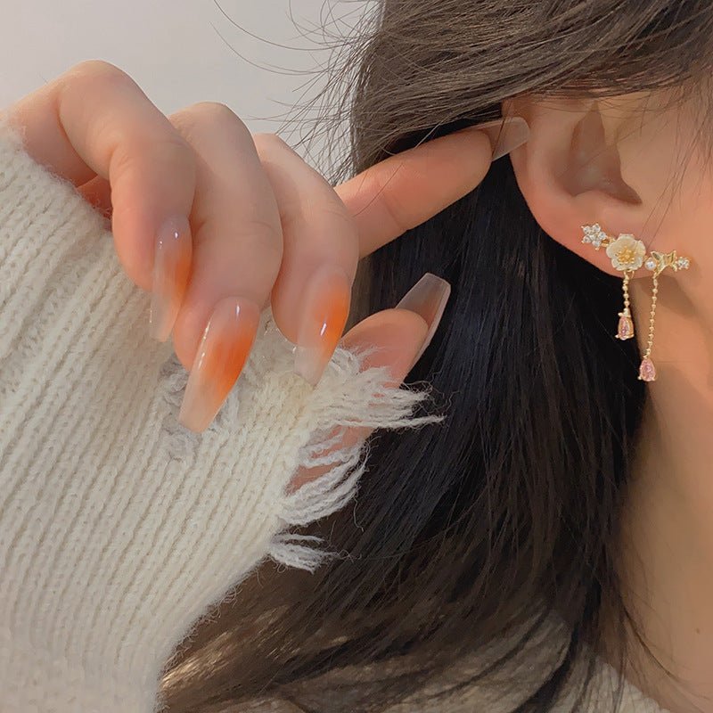 Cherry Blossom Drop Earrings - Gianna