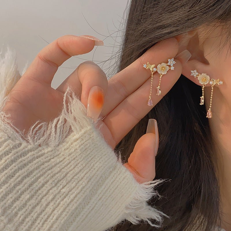 Cherry Blossom Drop Earrings - Gianna