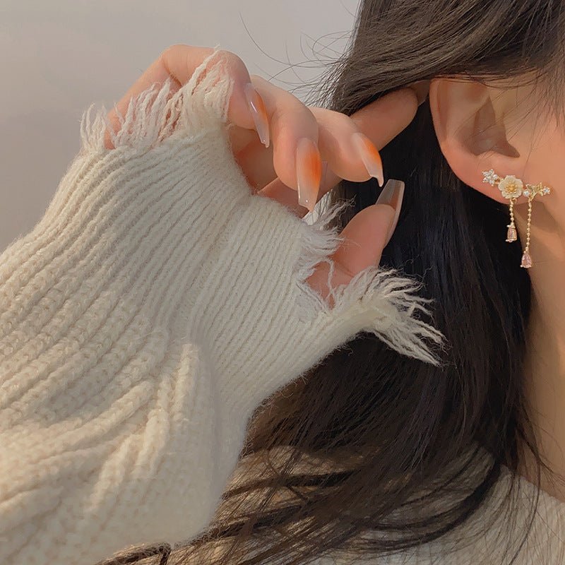 Cherry Blossom Drop Earrings - Gianna