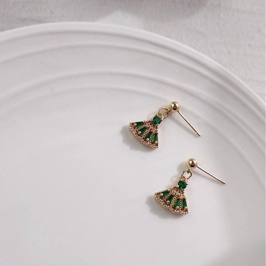 [Clearance] Emerald Baroque Earrings - Fiona