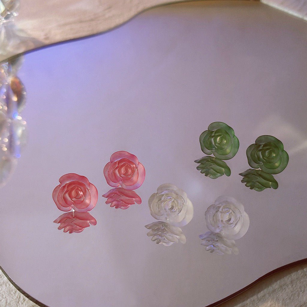 [Clearance] Rose Stud Earrings (3 Colors)