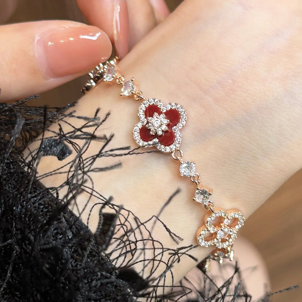 Crimson Blossom Bracelet