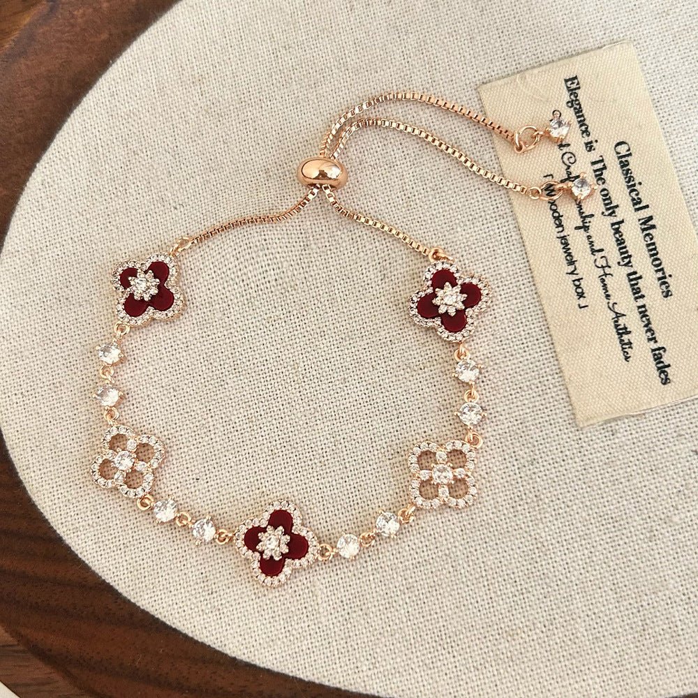 Crimson Blossom Bracelet