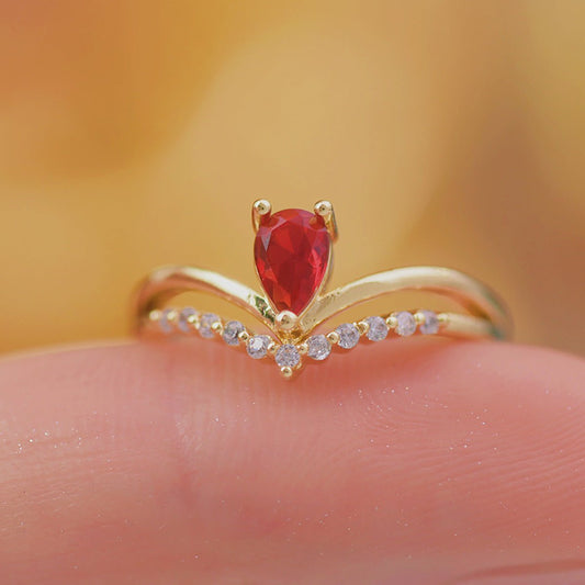 Crimson Crown Ring