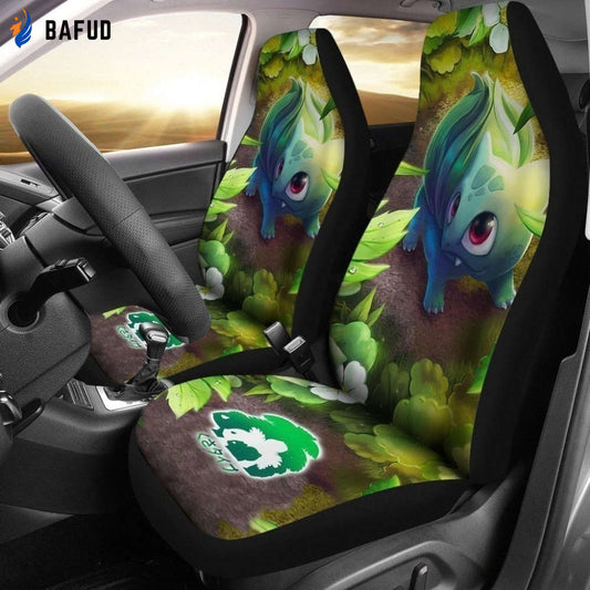 Cute Bulbasaur Car Seat Covers For Fan Gifts LT03 - Bafud