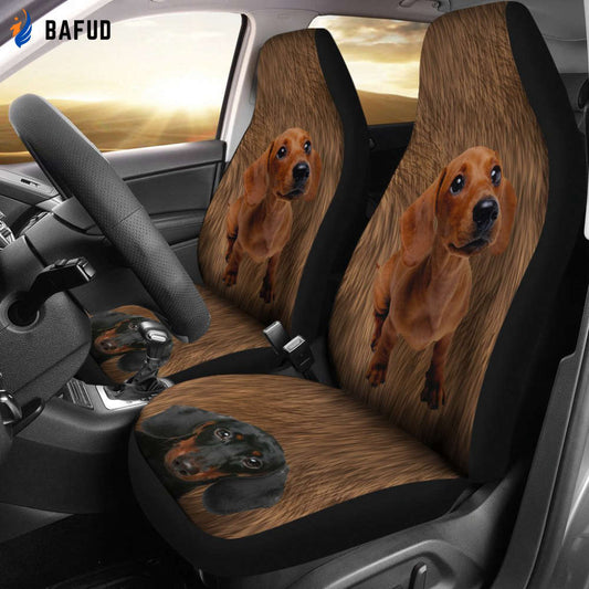 Cute Dachshund Car Seat Covers For Fan Gifts - Bafud