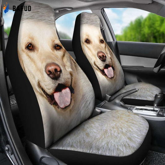 Cute Golden Face Car Seat Covers For Fan Gifts - Bafud