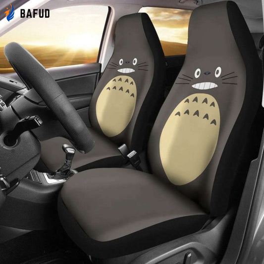 Cute Totoro Car Seat Covers For Fan Gifts Custom Anime Car Accessories Idea NH1911 - Bafud