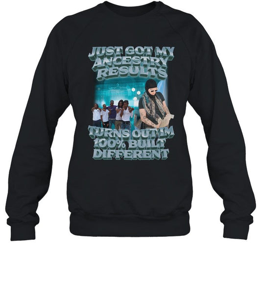 Just Got My Ancestry Results Turns Out Im 100 Built Different Hoodie