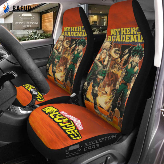 Deku x Kacchan MHA My Hero Academia Anime Car Seat Covers For Fan Gifts - Bafud