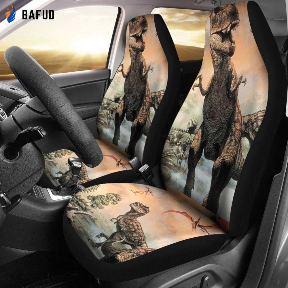 Dinosaurs in the Wild Dinosaur Car Seat Covers For Fan Gifts LT04 - Bafud