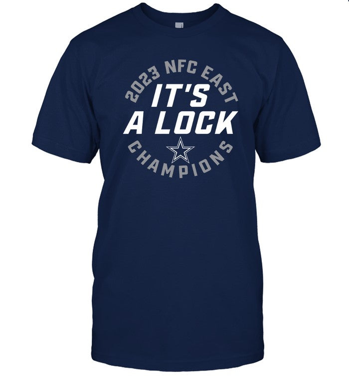 New Dallas Cowboys 2023 NFC East It's A Lock Champions Limited T-Shirt