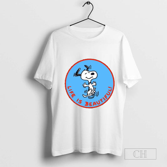 Snoopy life is beautiful everything is well yay I say t shirt