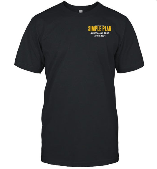 Simple Plan Boys Like Girls We The Kings Australian Tour April 2024 Tee
