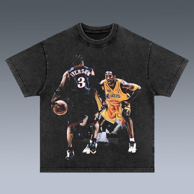 Vintage Tee  Kobe Vs Allen Iverson, T-shirts Menswear Top, Streetwear Style, Y2k 2000 Shirt, Gift Idea