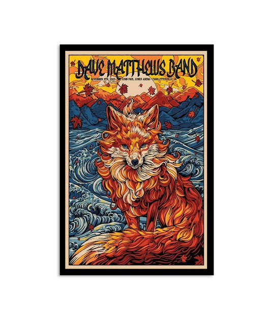 Dave Matthews Band Nov 11, 2023 John Paul Arena Charlottesville, VA Poster