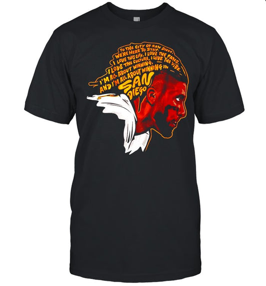 San Diego to the city of San Diego weâ€™re here to stay shirt