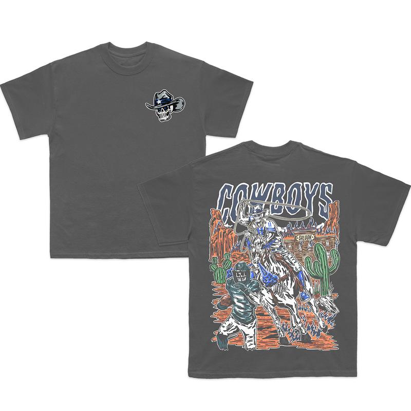 Dallas Football Limited Edition Graphic Cow boys T-Shirt, Heavy Cotton, Men's & Women's Top, American Football Merch, Deadman's Football, Menswear & W