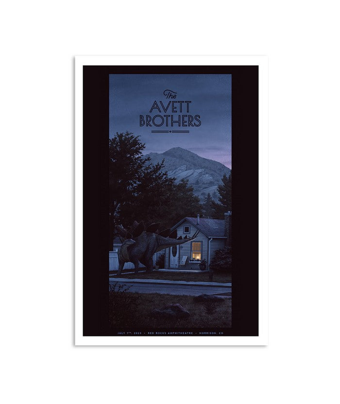 July 7, 2023 The Avett Brothers Red Rocks Amphitheatre Morrison, CO Poster
