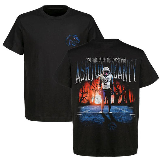 Ashton Jeanty Boogeyman Graphic T-Shirts  Heavy Cotton  Men's & Women's Retro American College Football Shirt
