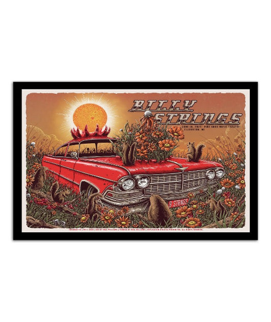 Poster Billy Strings 06162023 Pine Knob Music Theatre Clarkston MI Limited