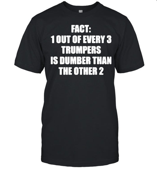 Fact 1 Out Of Every 3 Trumpers Is Dumber Than The Other shirt