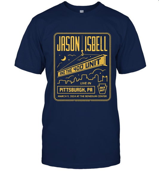 Jason Isbell And The 400 Unit At The Benedum Center Pittsburgh, PA 03 09 24 Event Tee