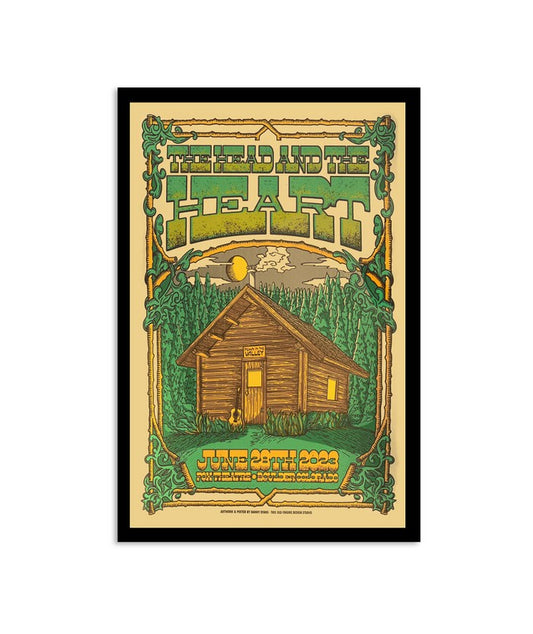Poster The Head And The Heart June 28th 2023 Fox Theatre Boulder Colorado