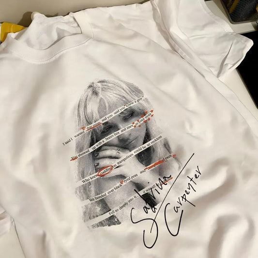 Sabrina Carpenter Cute Cotton Streetwear  T-Shirt