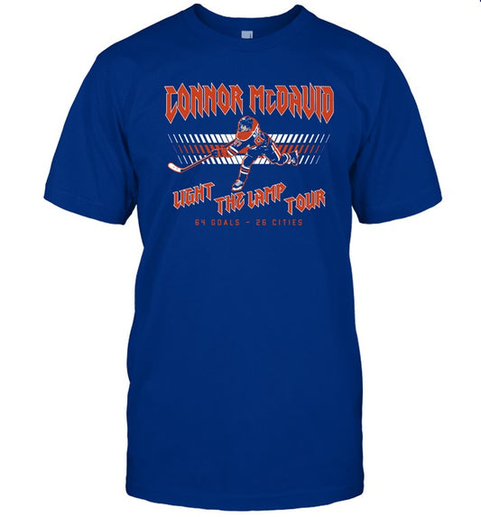 Connor Mcdavid Edmonton Oilers Light The Lamp Royal Tour 2023 T Shirt