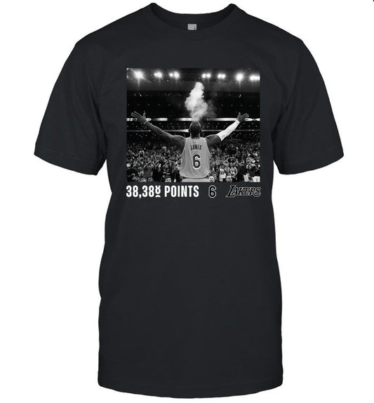 LeBron James All-Time Scoring Record Chalk Throw Limited Shirt