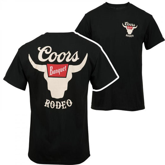 Coors Banquet Rodeo Horns Logo Front And Back Print T-shirt - Your Size Here - All-gender Fits - Multiple Colorways - Multiple Style Options - Adventu